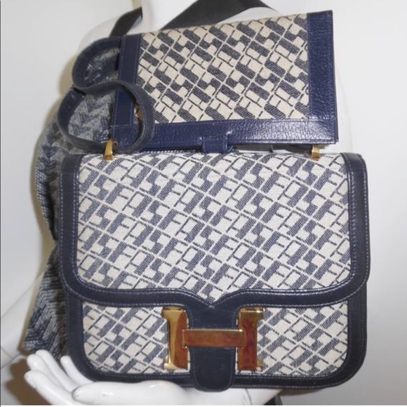 Vintage SAKS fifth avenue monogram purse set wallet two way - Picture 3 of 7